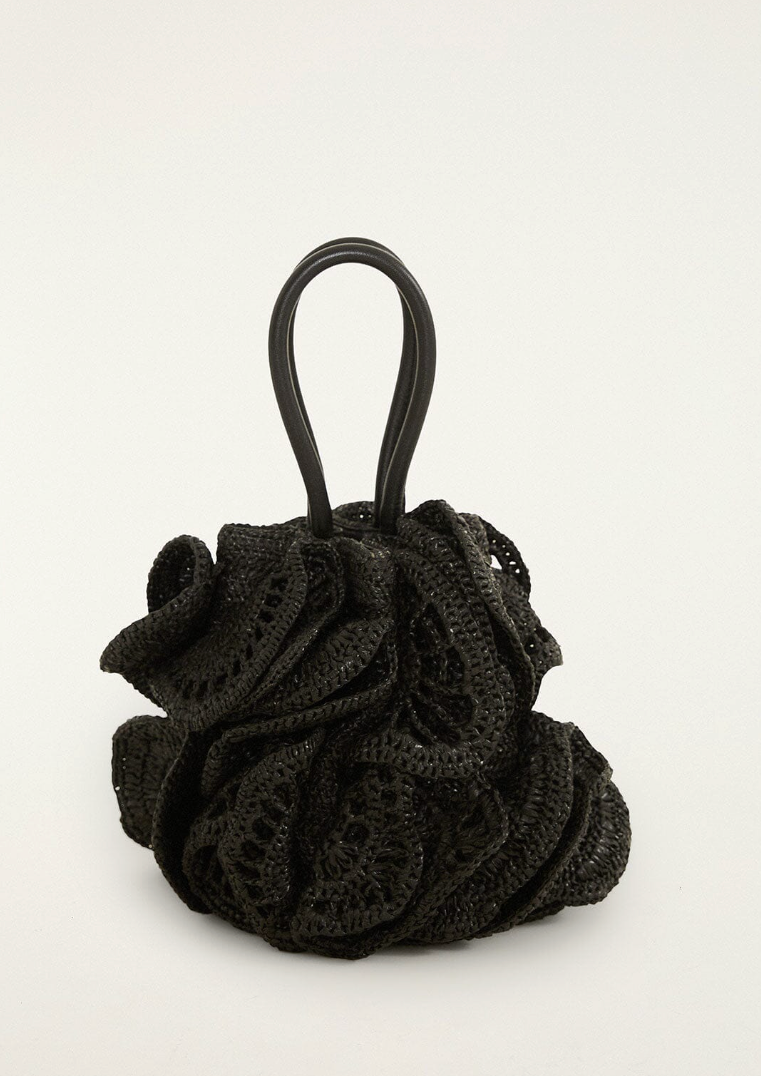 Farm Rio Raffia Flower Bag