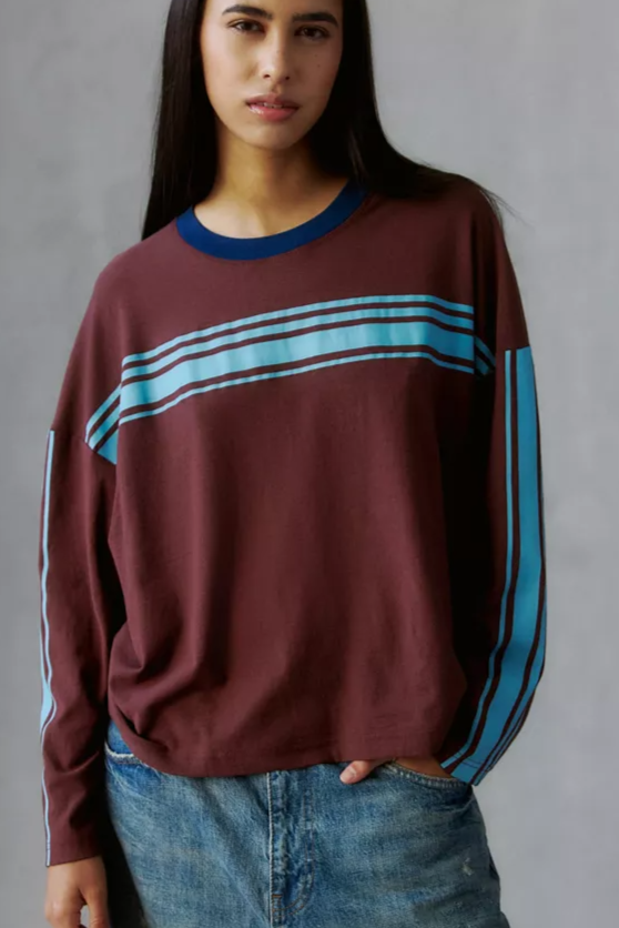 BDG Boxy Long Sleeve Spill The Tee