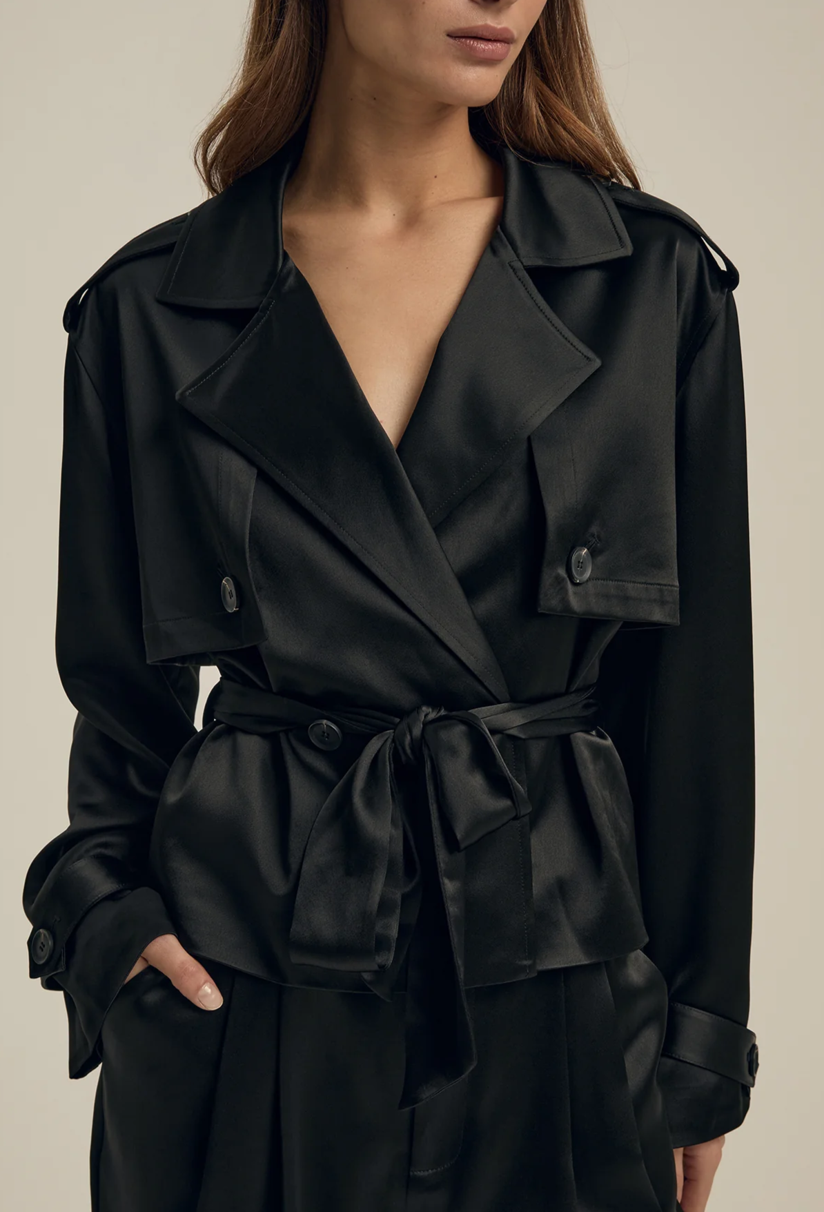 THE CROPPED SATIN CHARLES TRENCH
