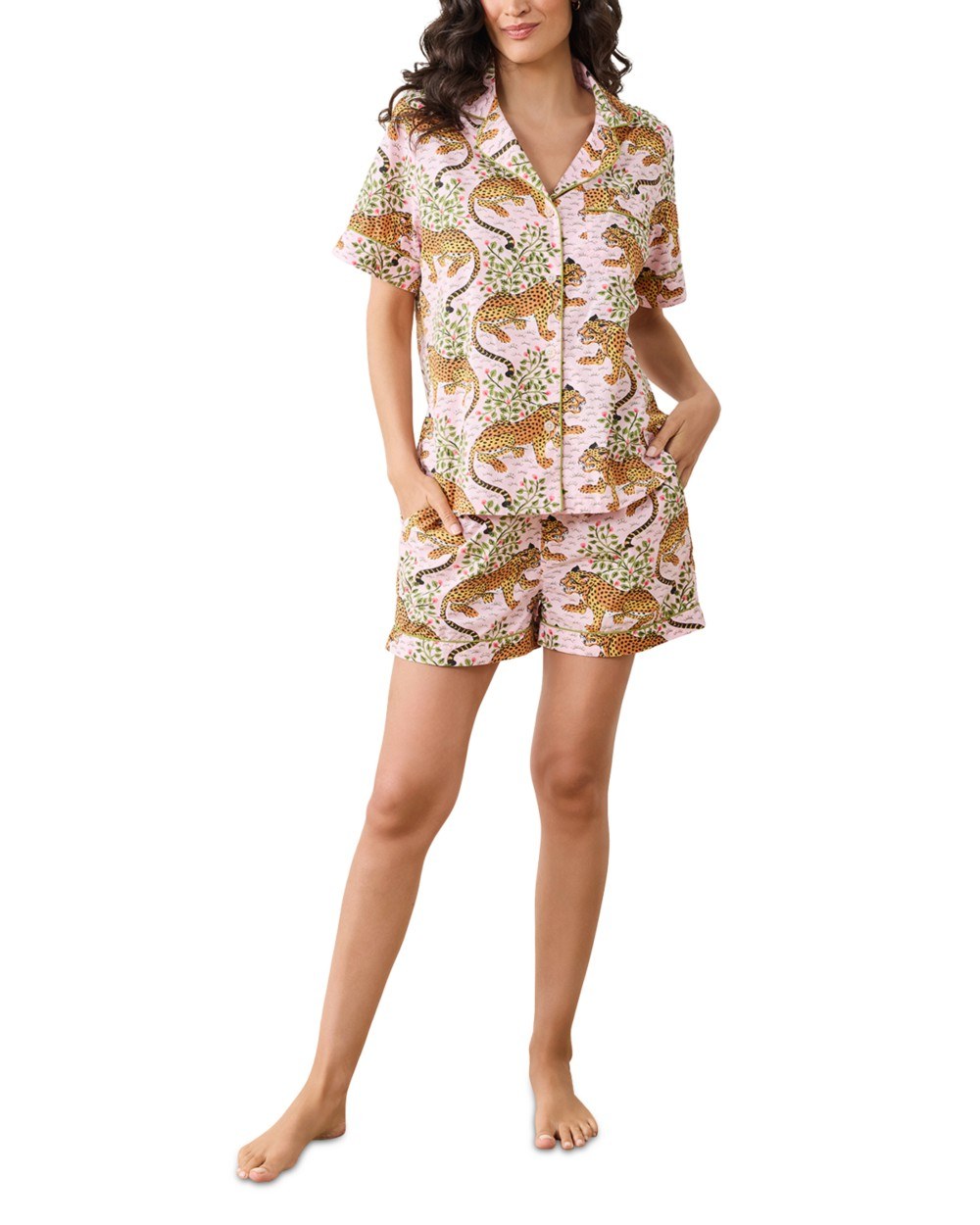 Bagheera Blush Short Cotton Pajama Set
