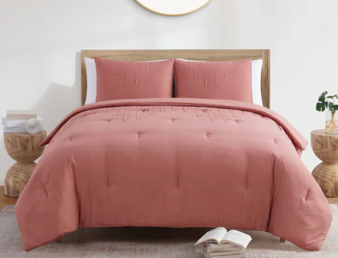 ShopBobbys Jade + Oake Ridney Textured Stripe Soft Microfiber Comforter Set