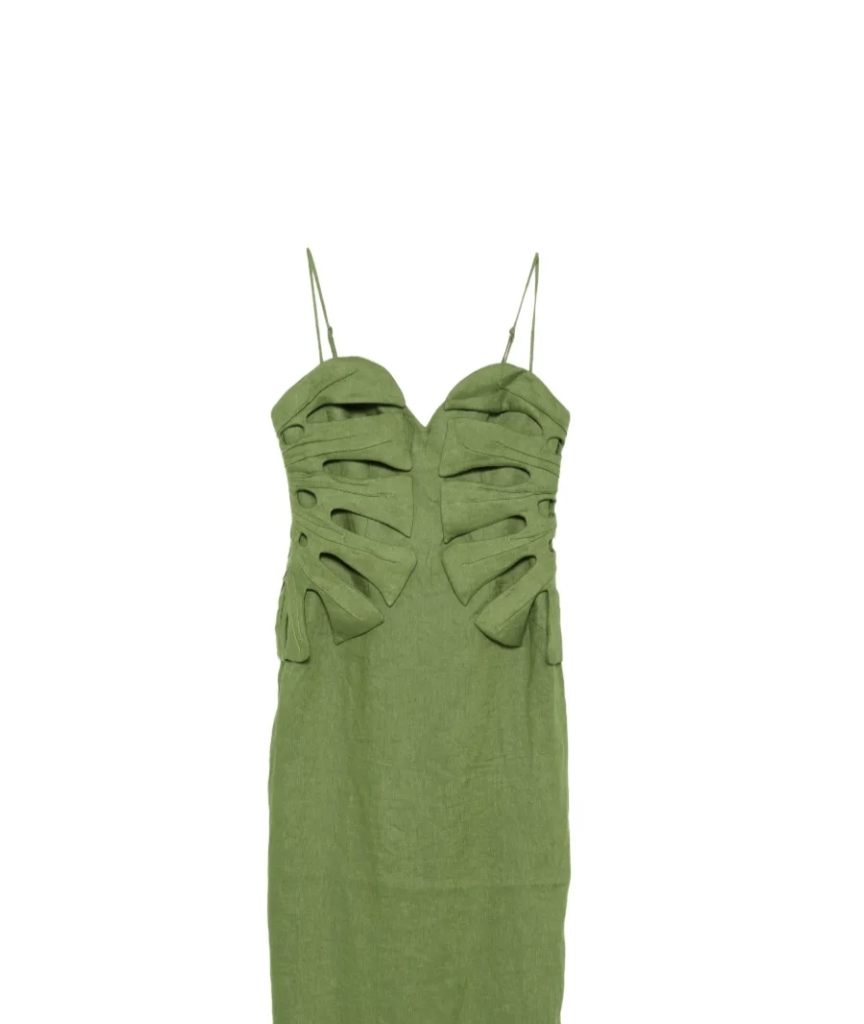 Monstera Leaf maxi dress