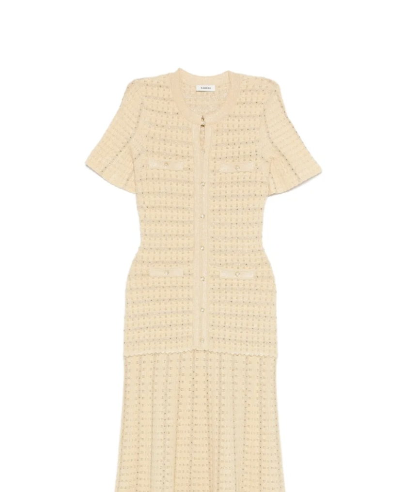 textured-knit dress