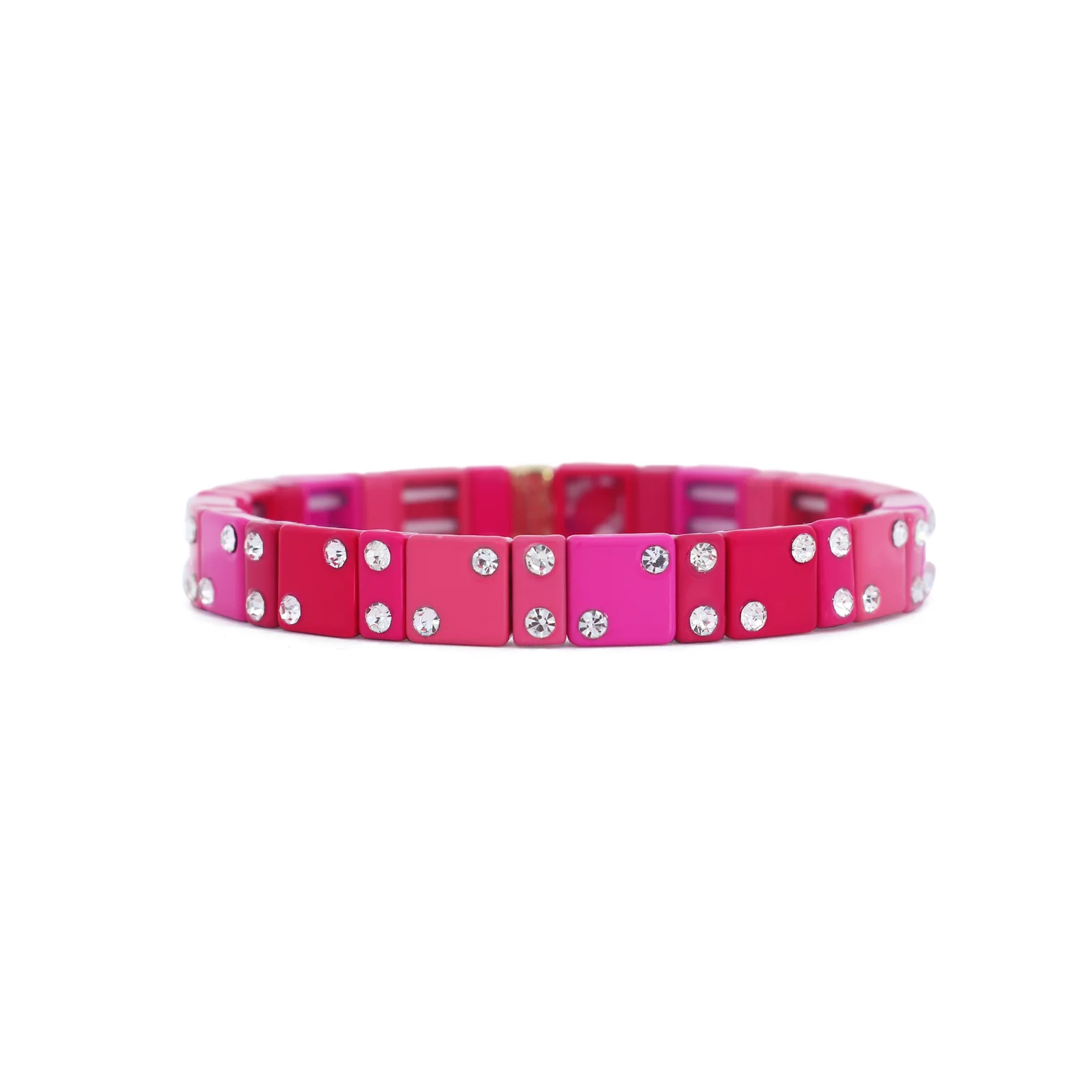 Purple Domino Stretch Bracelet