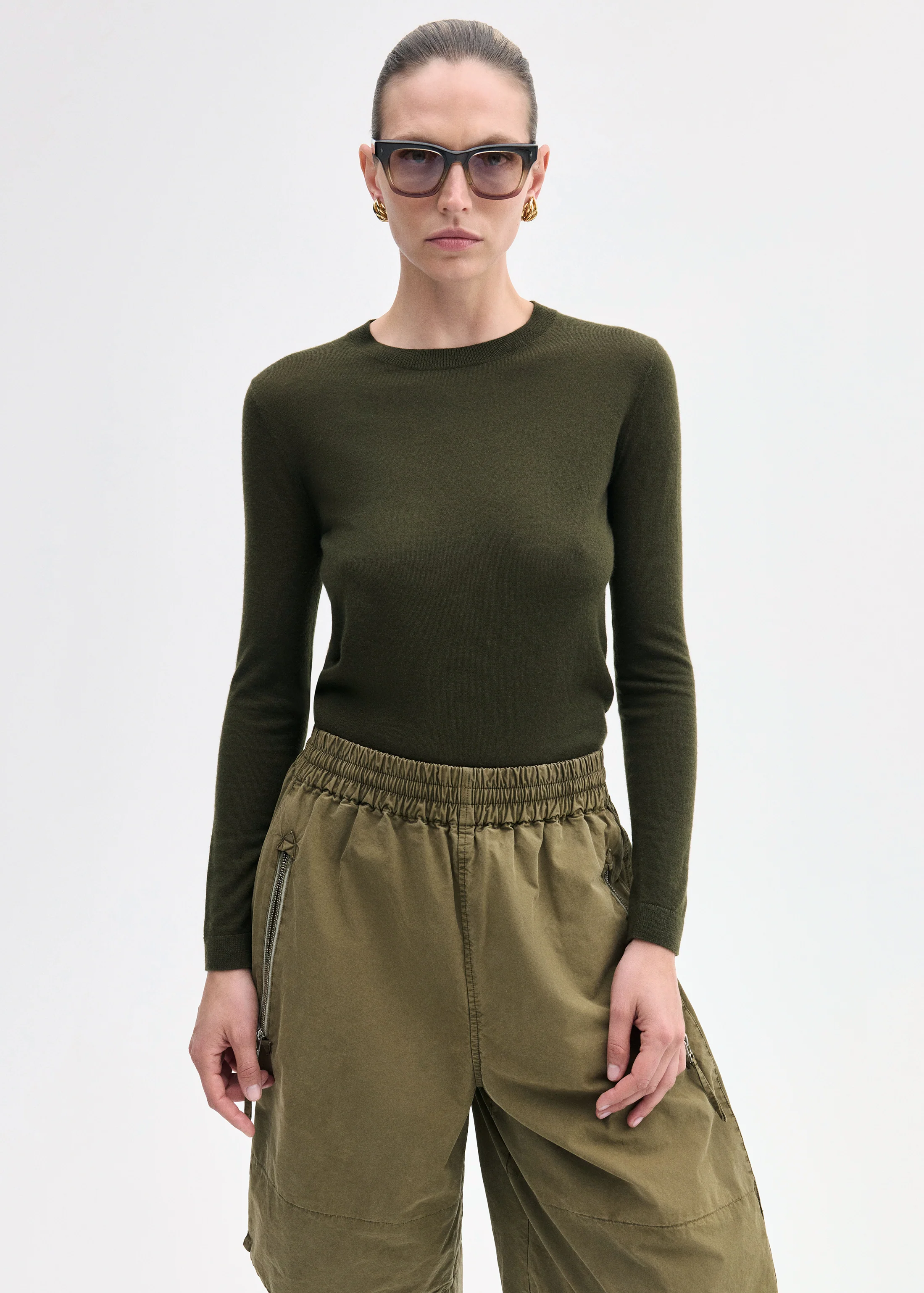 Long Sleeve Crew in Fine Cashmere