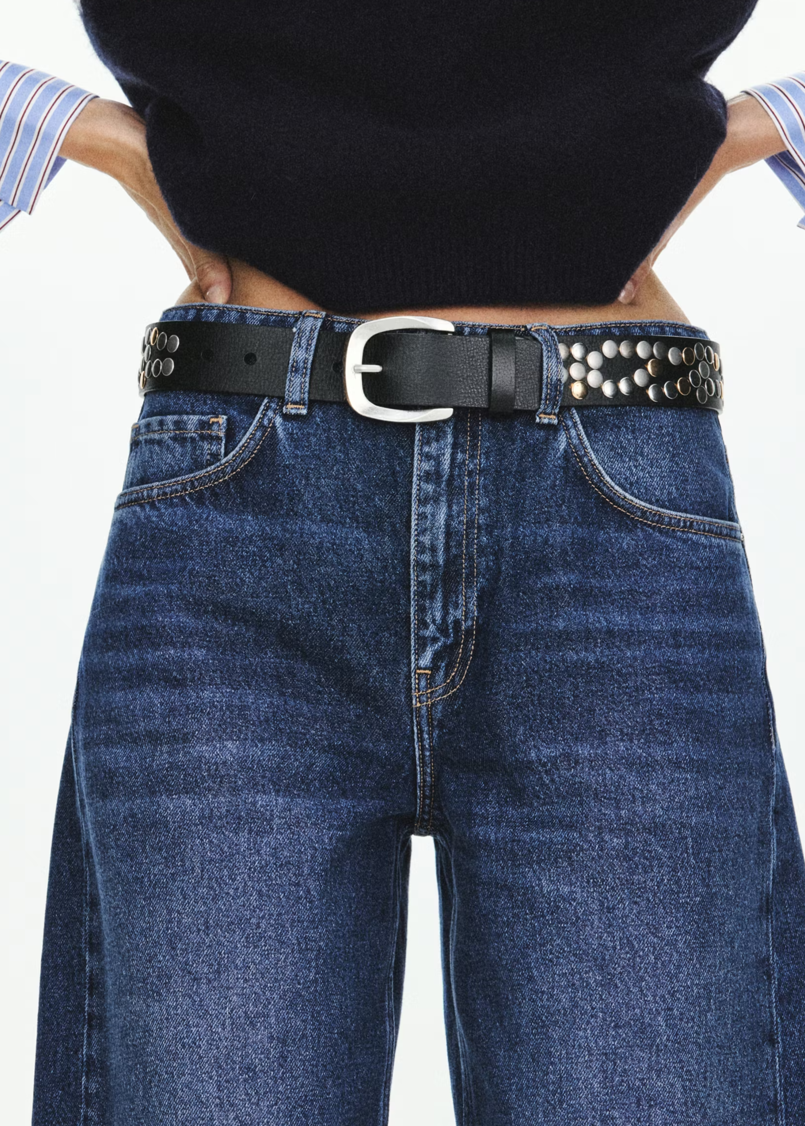 Studded Leather Belt