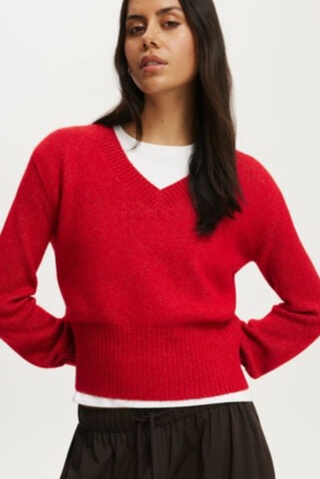 Softest Luxe Cinched V Neck Knit