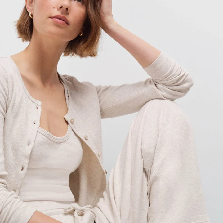 Organic Pointelle Cardigan