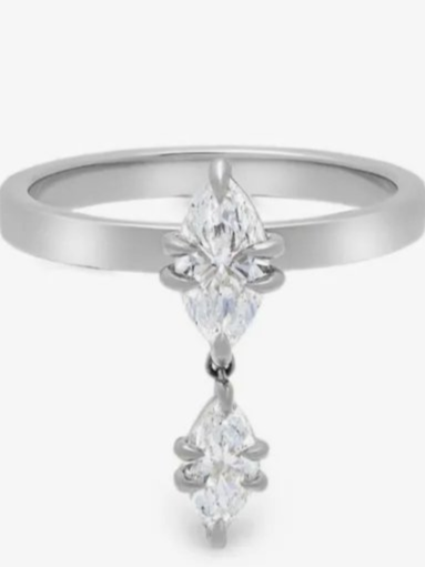 Celestial Drop diamond ring