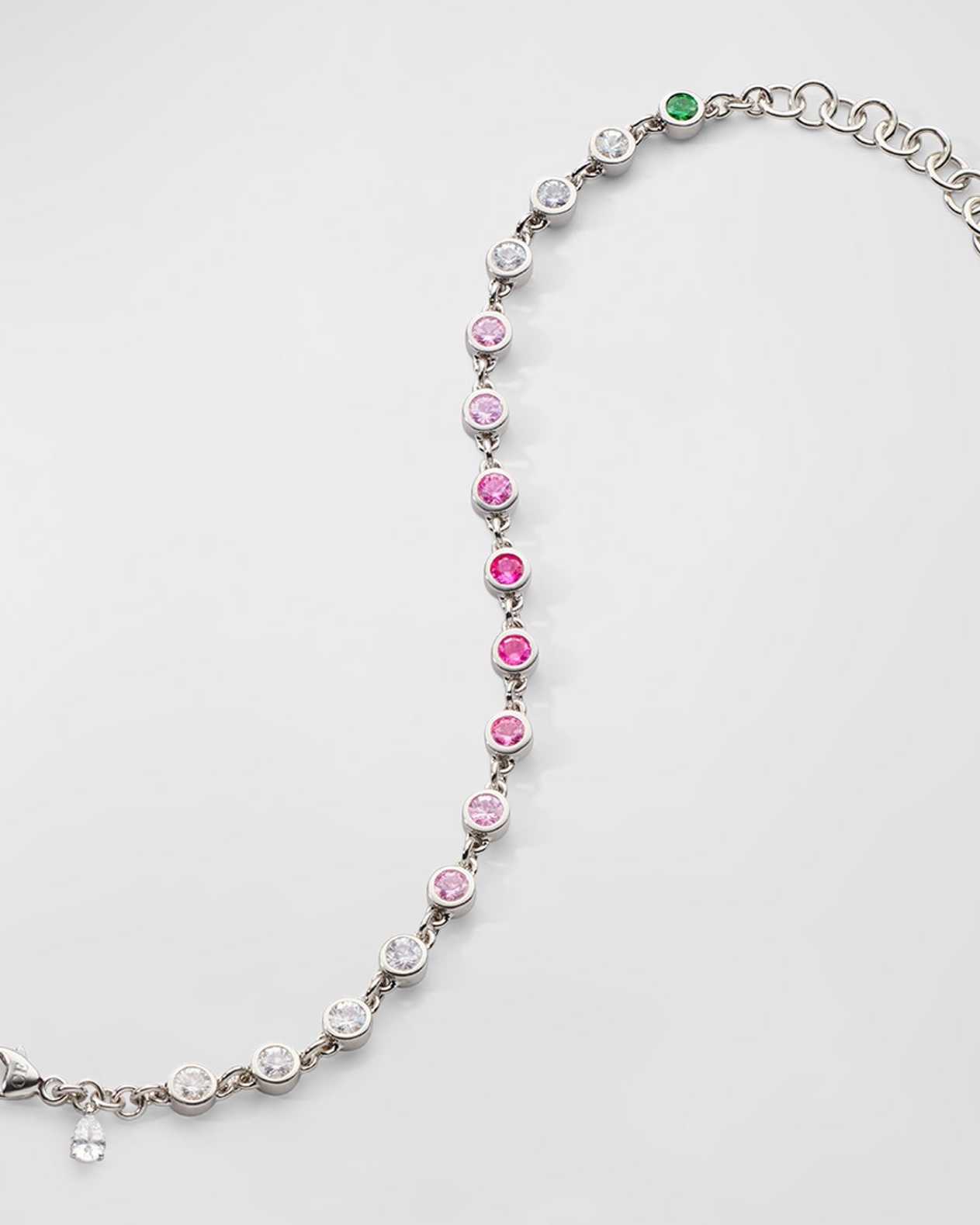 Sterling Silver Ombre Sapphire Tennis Bracelet