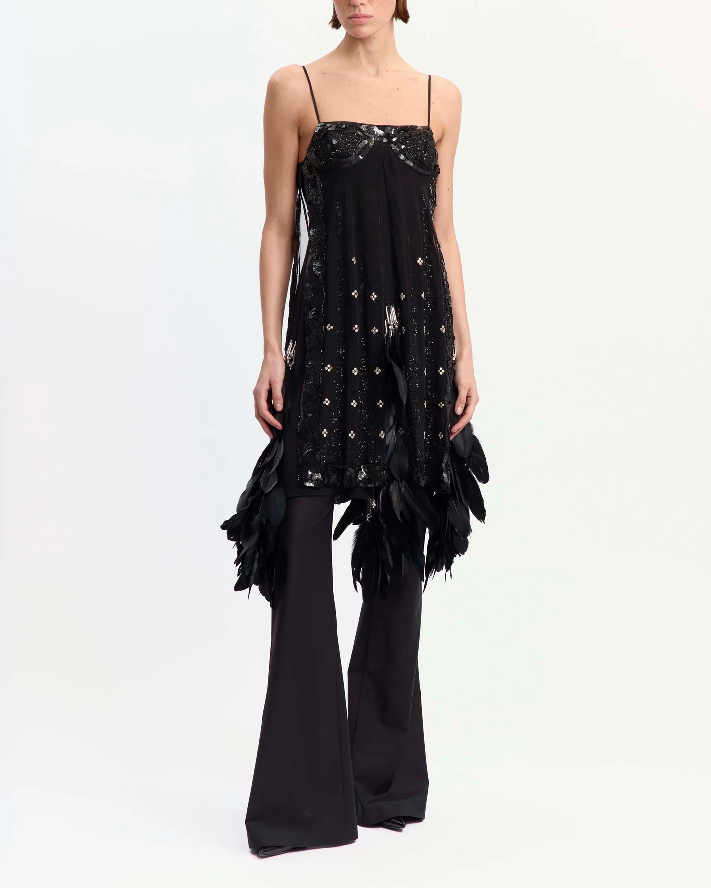 Loa Midi Dress in Embroidered Tulle
