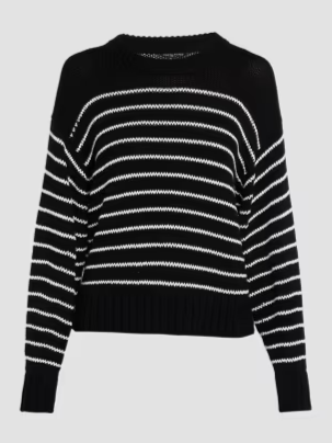 Striped Cotton Crewneck Sweater