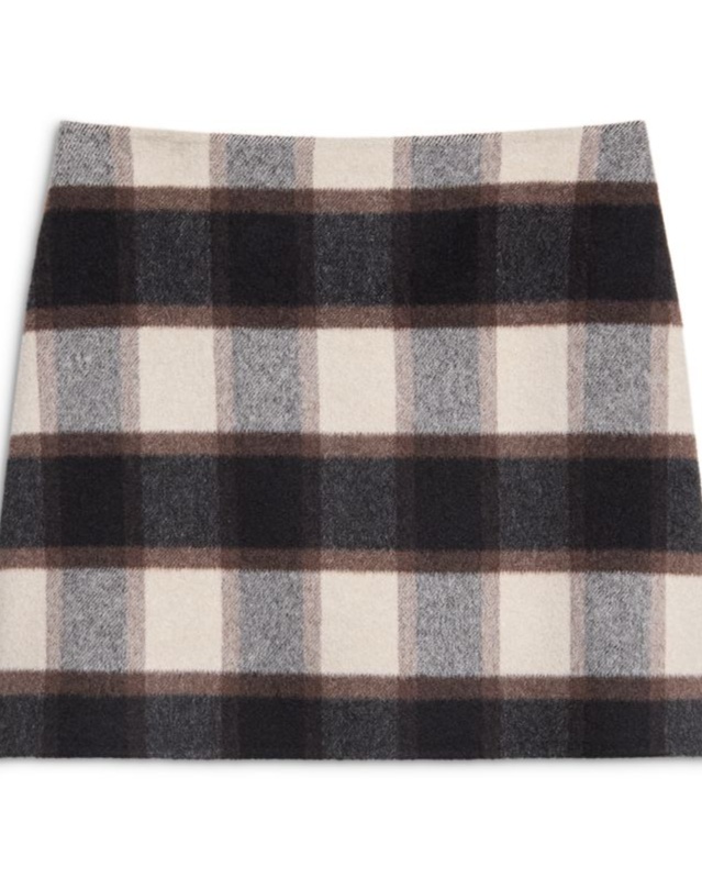 BLOOMINGDALE'S THEORY WOOL BLEND MINI SKIRT