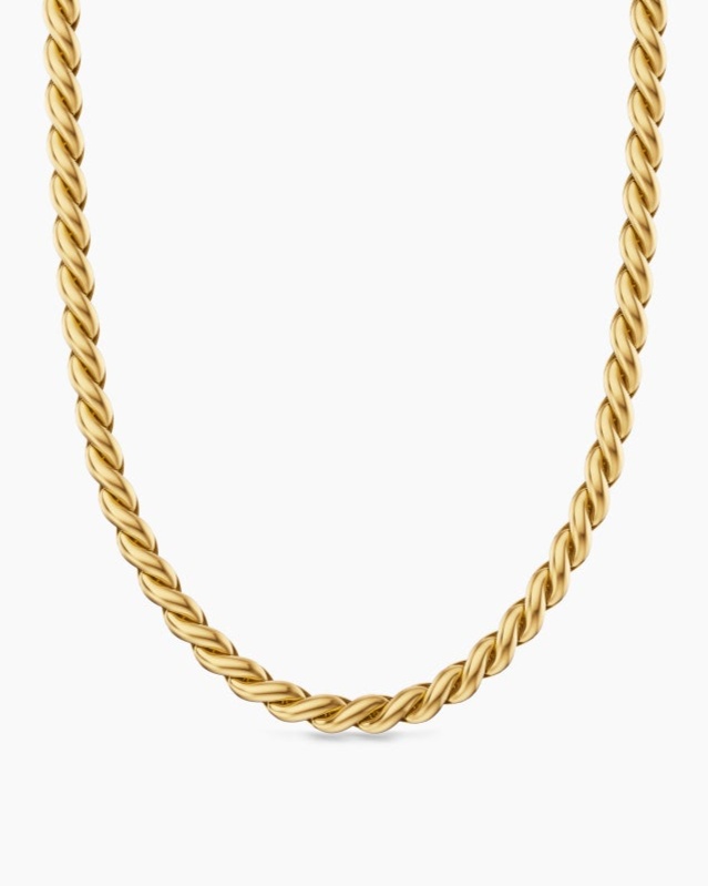 Sculpted Cable Chain Necklace In 18k Yellow Gold 5.7mm