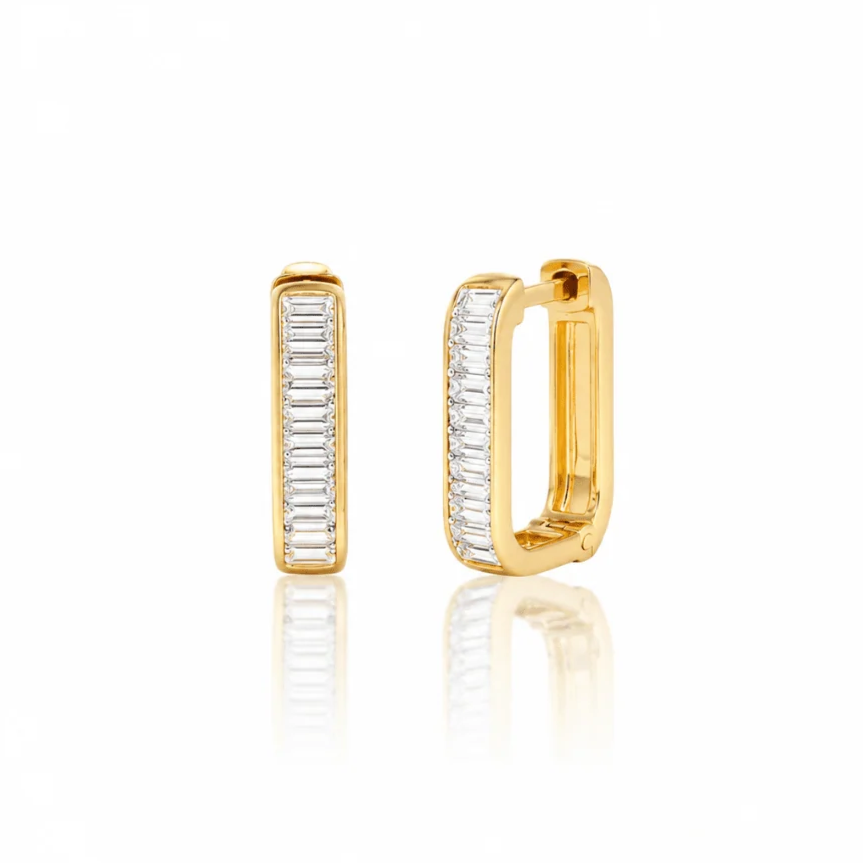 Quinn Baguette Hoops