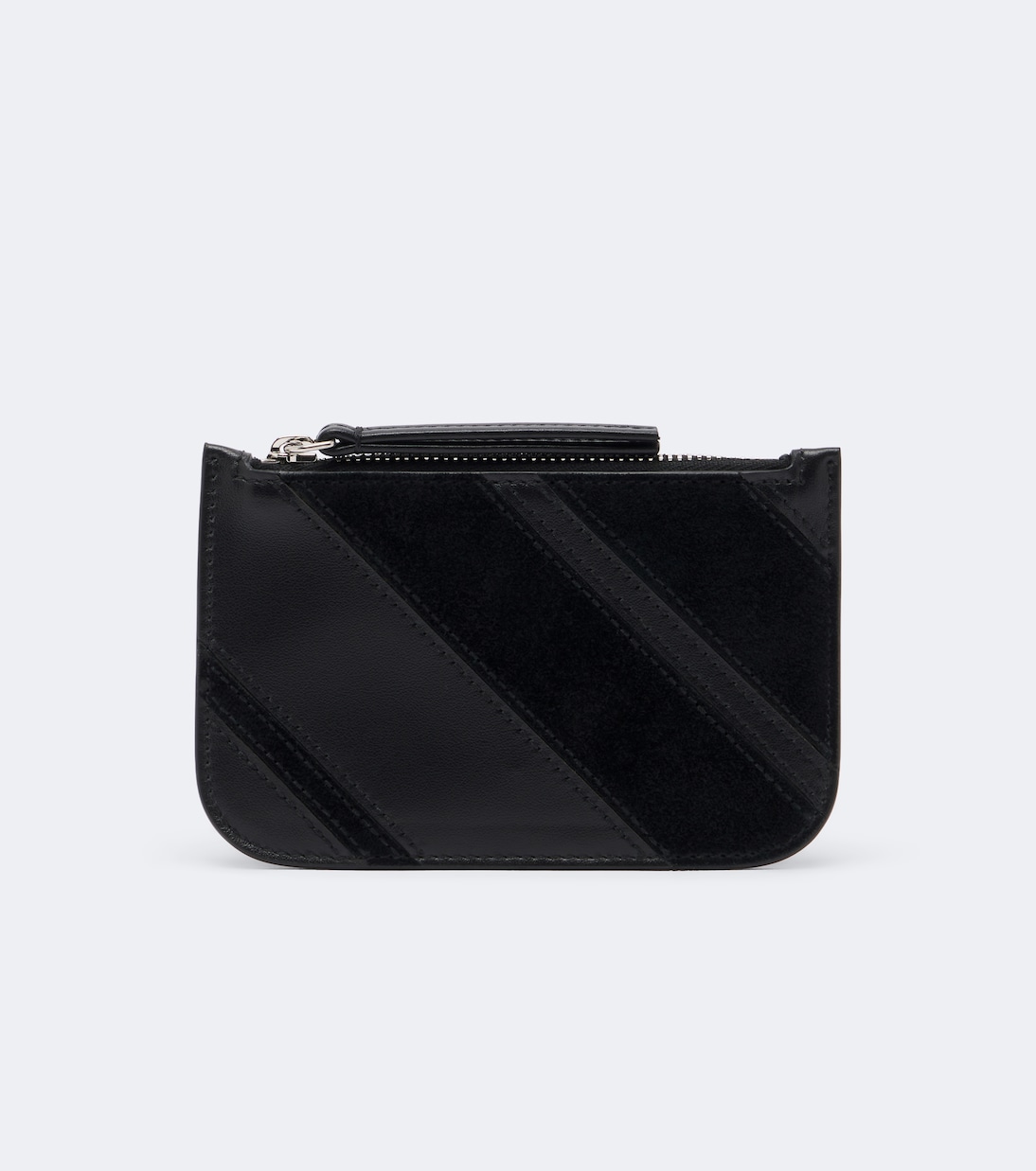 Leather and suede card holder