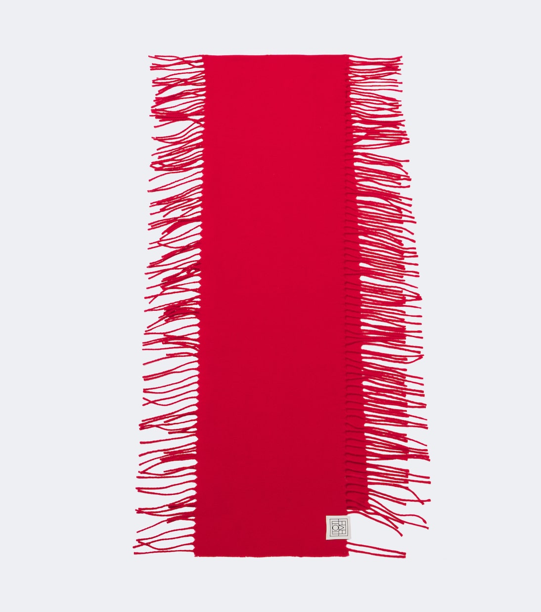 Fringed wool and cashmere scarf