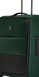 Soft Stripe Medium Checked Luggage, Antler Green