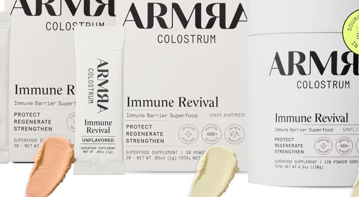 ARMRA Colostrum Blood Orange and Unflavored Bundle, 180 Servings