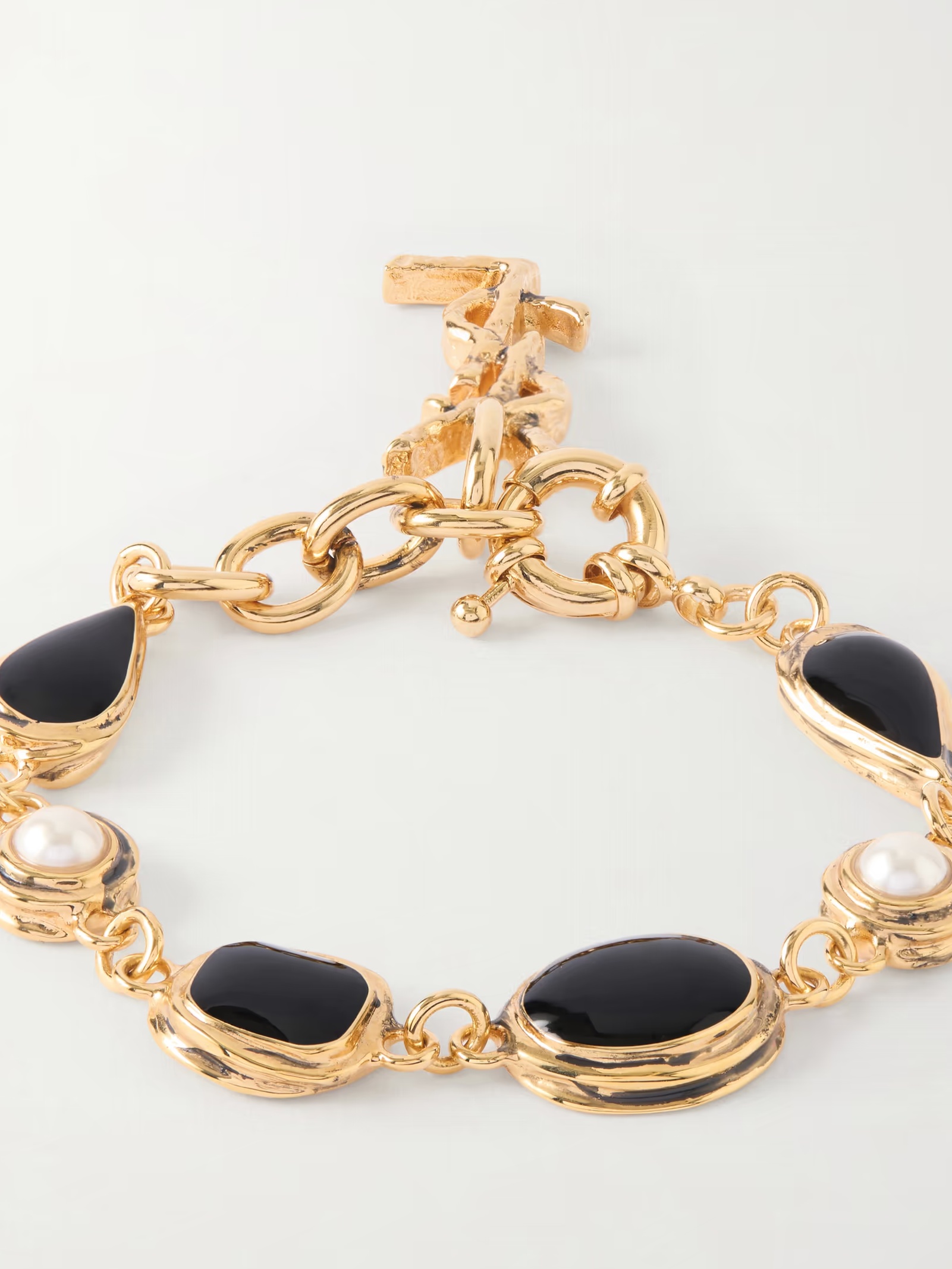 Cassandre gold-tone enamel bracelet