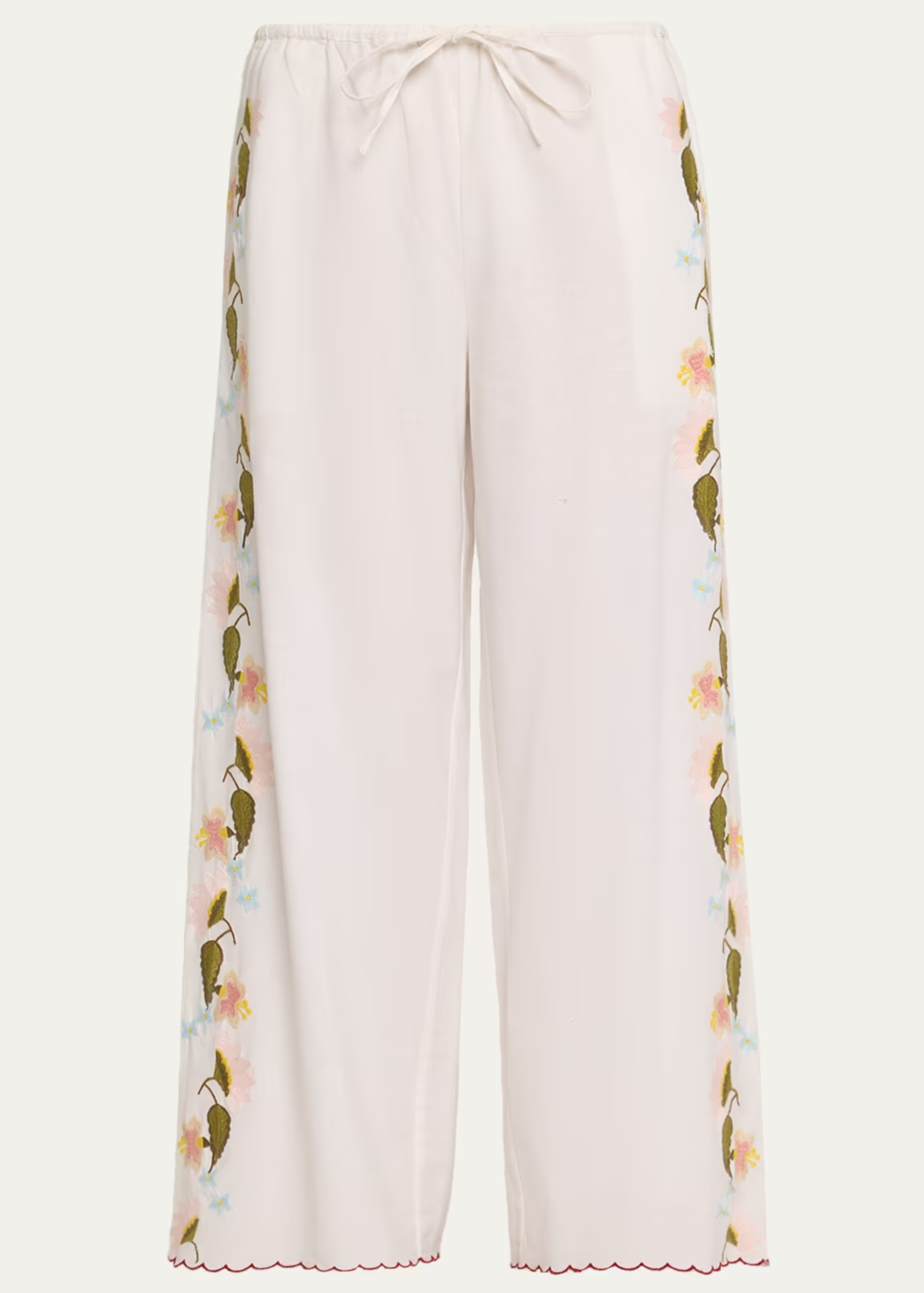 Ermmano Embroidered Drawstring Pants