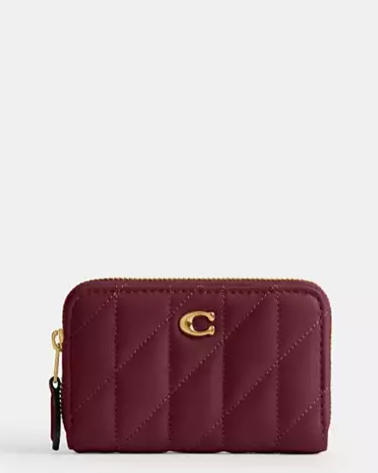 Essential Small Zip Around Card Case With Pillow Quilting