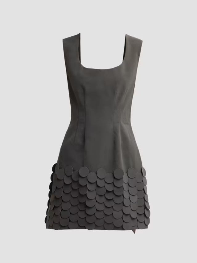 Mela Appliqué A-Line Mini Dress