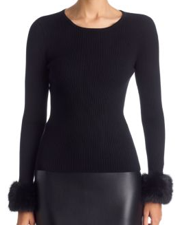 The Savannah Faux Fur Trim Sweater
