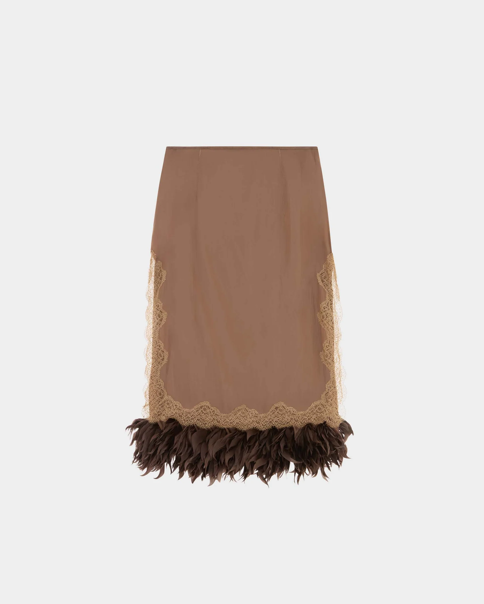 Velino Midi Skirt in Satin