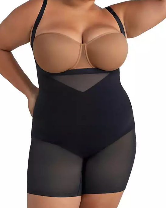 Open Bust Mid-Thigh Bodysuit