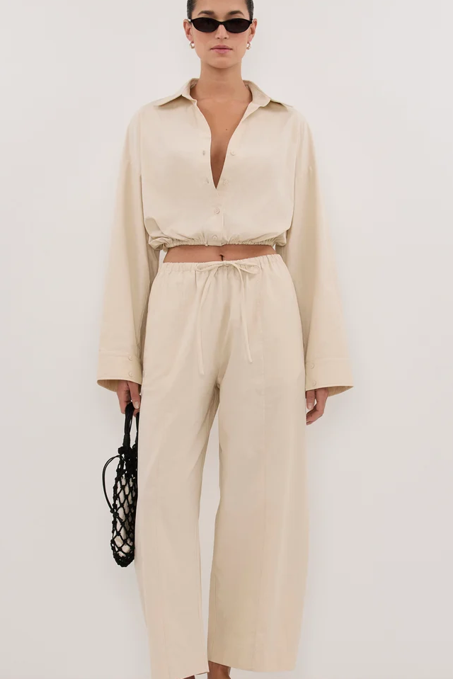 Scout Plaster Cotton Barrel Leg Pant