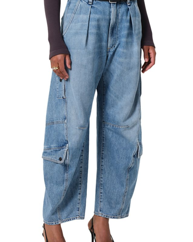 Flight High Rise Barrel Jeans in Zenith