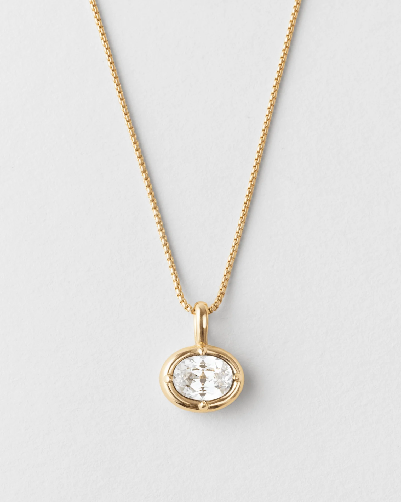 Medallion White Sapphire Necklace