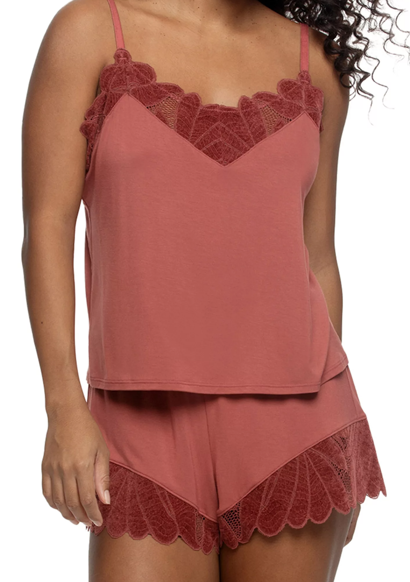 Sienna Lace and Bamboo Cami w Shorts Set