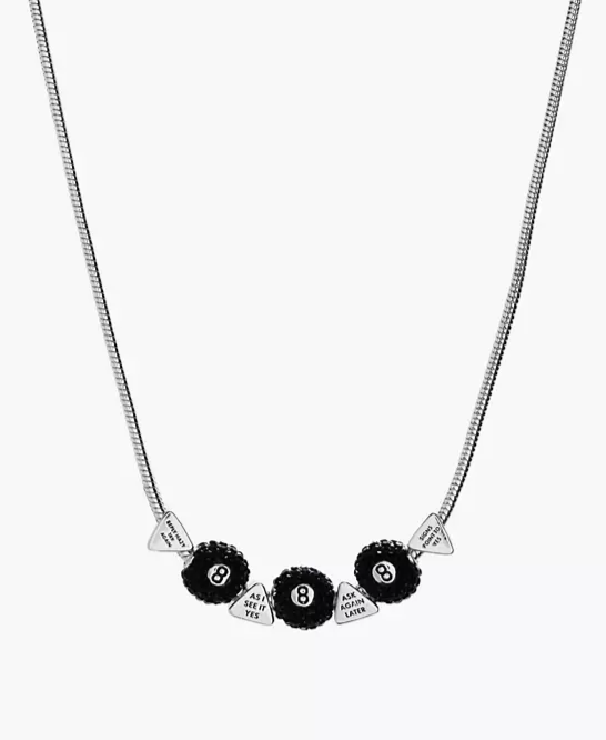 Magic 8 Ball Slider Charm Necklace