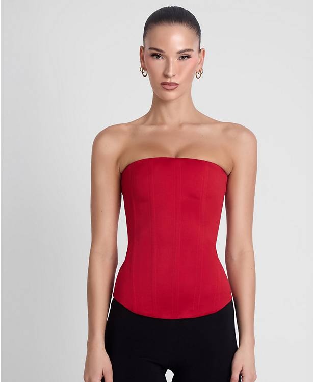 Women's Sphynx Satin Corset Top