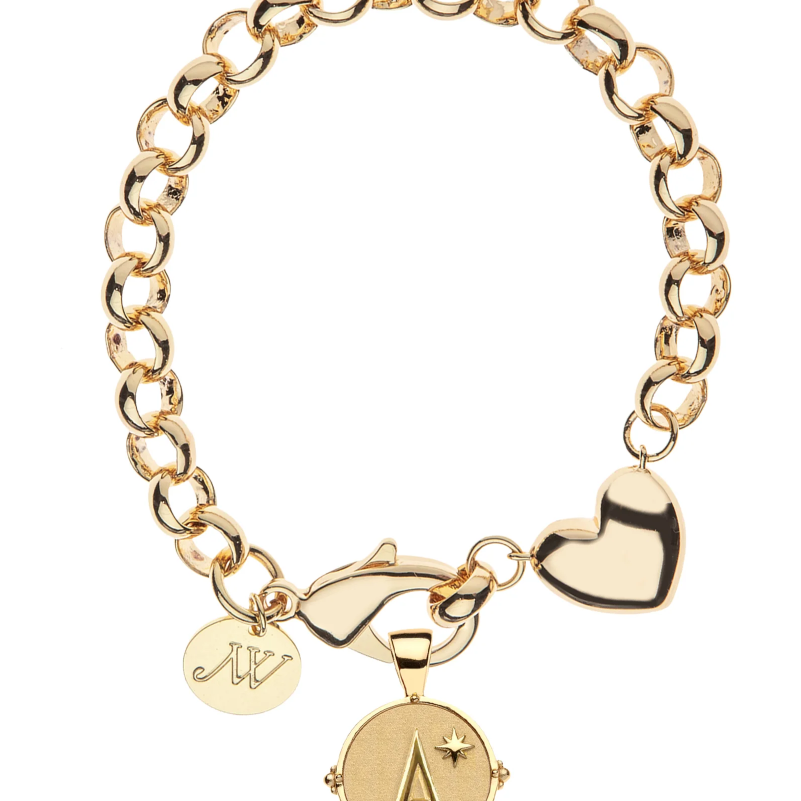 Limited Edition: JW Letter Coin and Little Bit of LOVE Rolo Bracelet Set