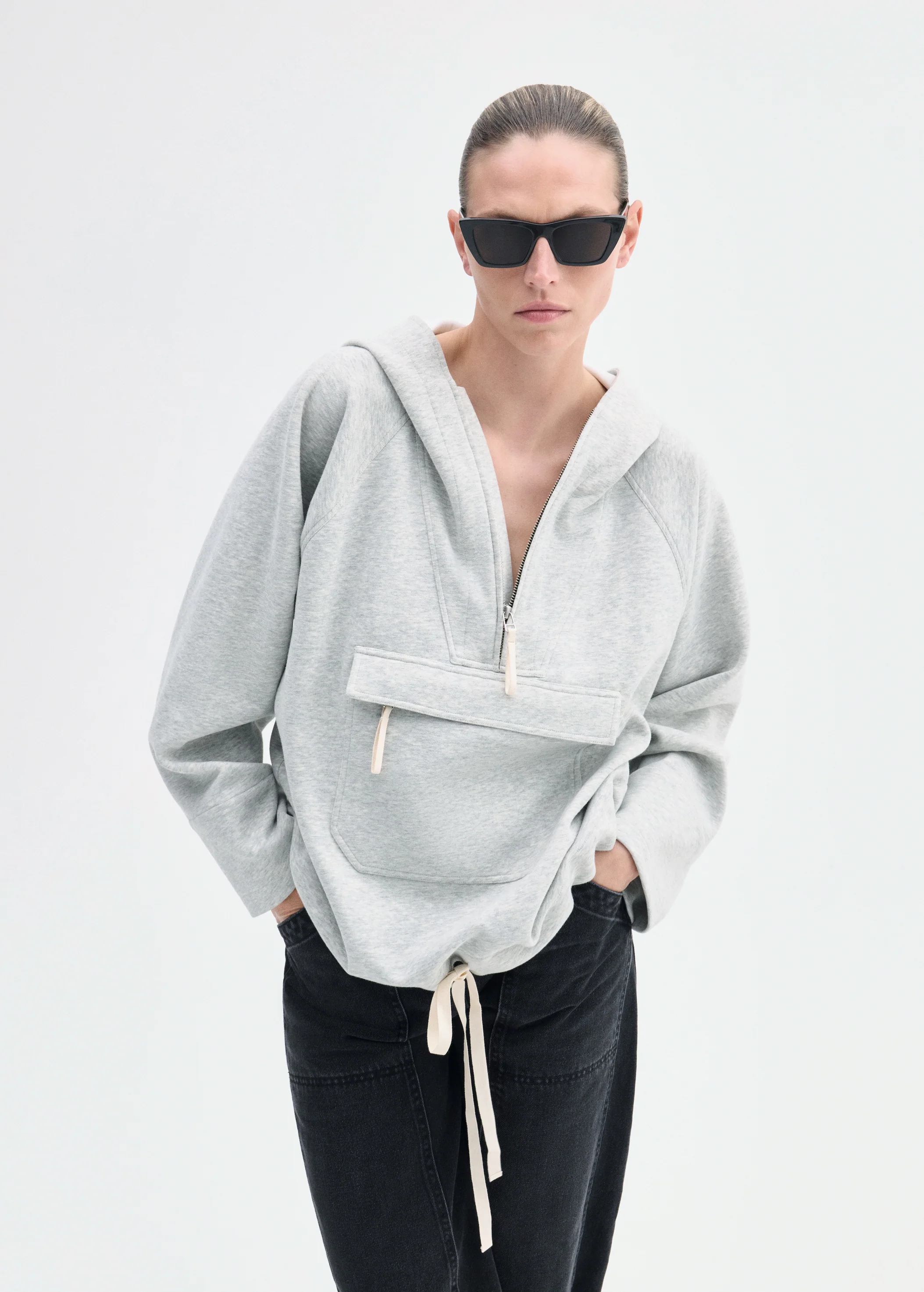 Hooded Pullover in Scuba Jersey