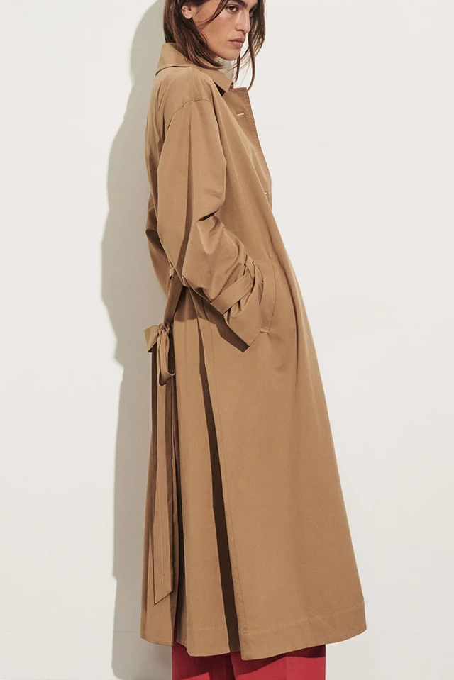 Kaela Tan Lightweight Trench Coat