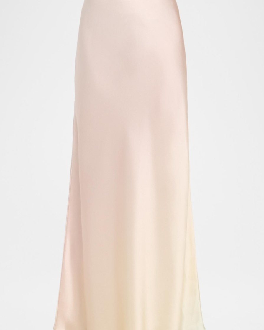 Grace Scallop-Trim Silk Maxi Skirt