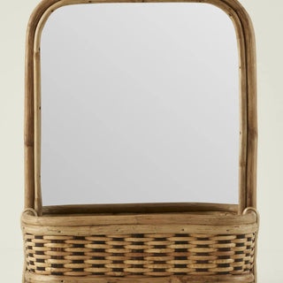 BELLA MAISON GRIN TABLETOP MIRROR WITH BASKET BASE