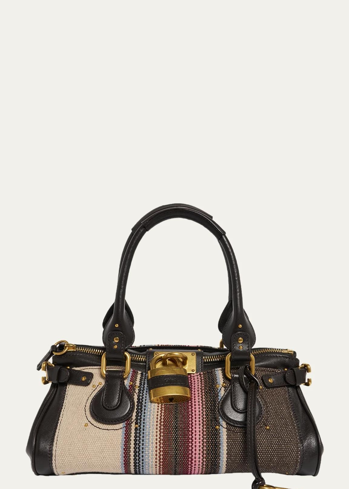 Paddington Striped Leather Shoulder Bag