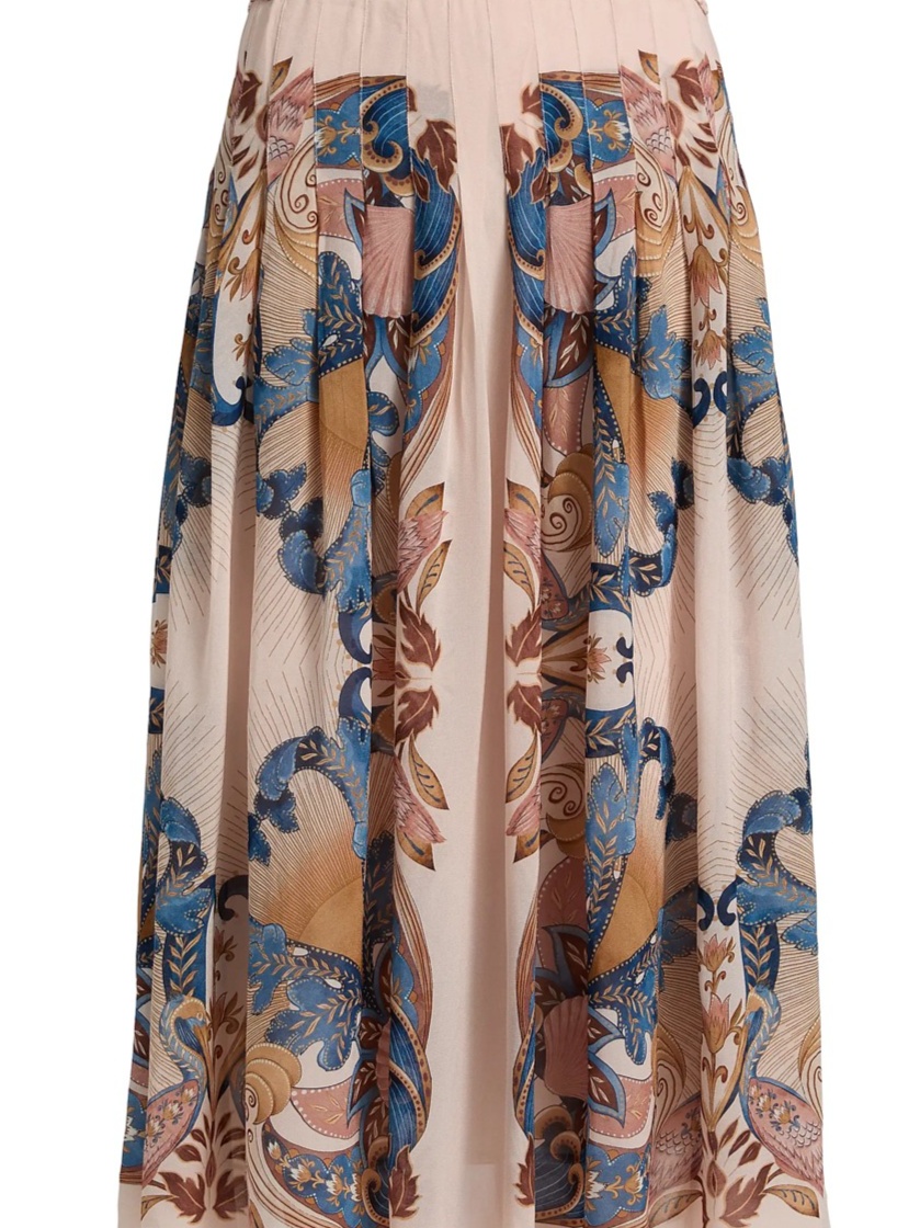 Sea Garden Pleated Maxi Skirt