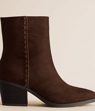 Mia Samda Whip Stitch Heeled Ankle Boot