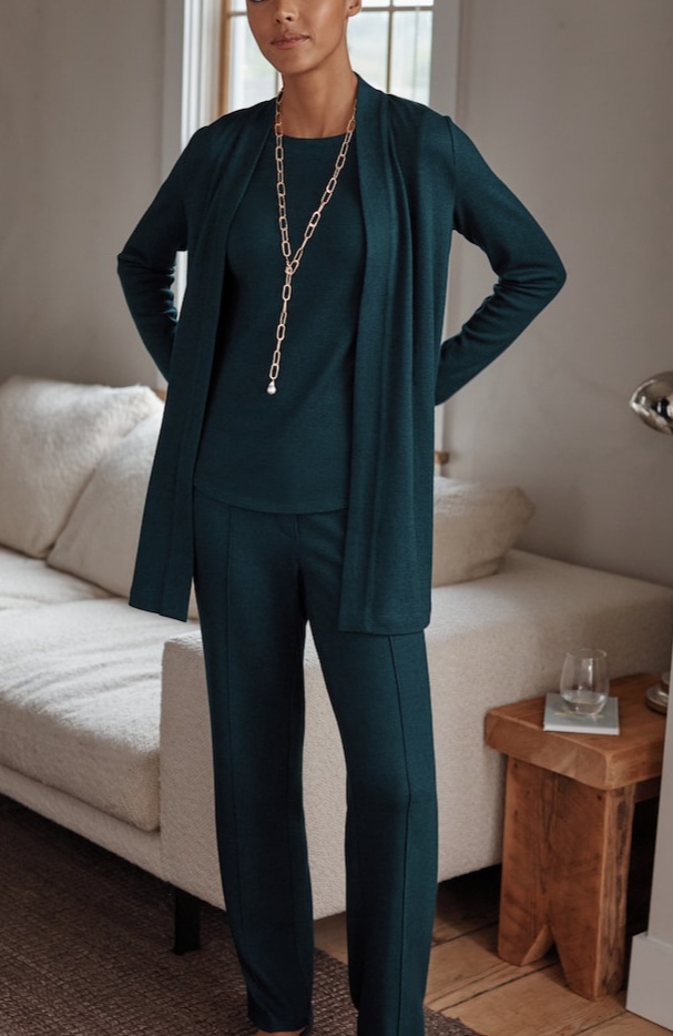 Pure Jill Soft-Knit Straight-Leg Trousers