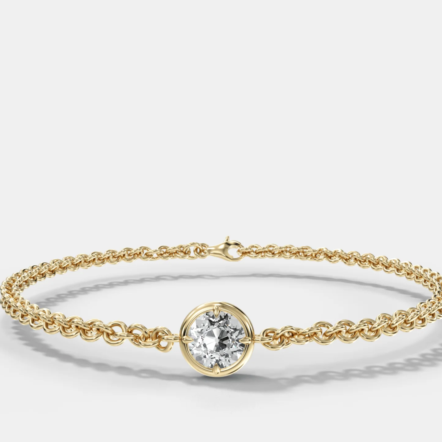 Single Club Bracelet with Old Euro Cut Diamond