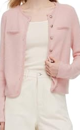 Women's 100% Brushed Cashmere Cardigan Knit Fall Sweater Jacket