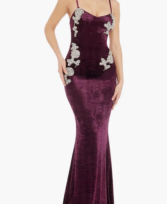 Women's Giovanna Sweetheart Neck Velvet Mermaid Gown