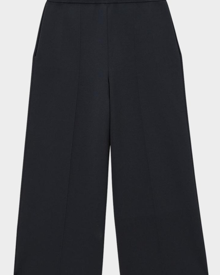 Wide-Leg Viscose Knit Stretch Culottes
