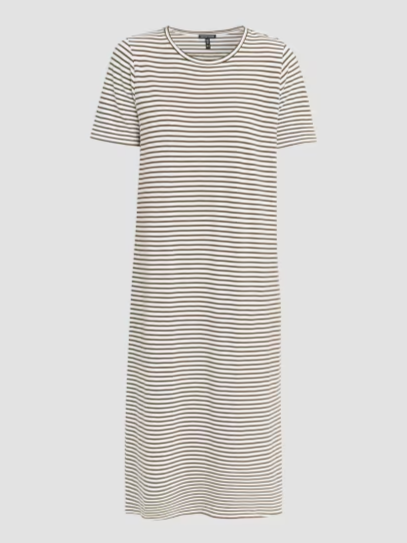 Striped Cotton Midi Dress